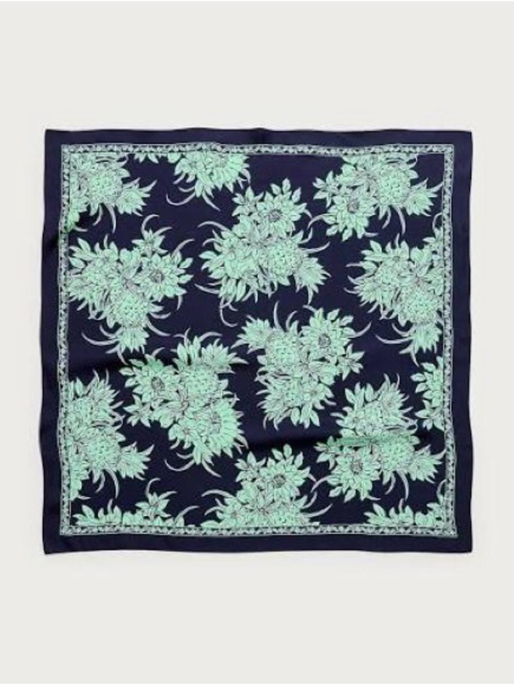 Navy and Teal Square Scarf